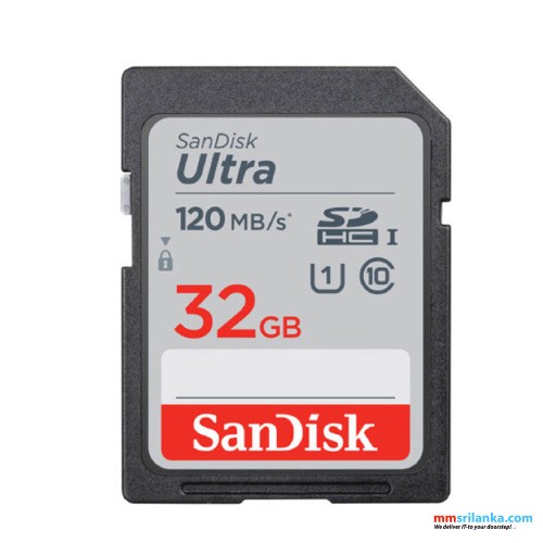 SanDisk Ultra 32GB SDHC 120 MB/S UHS-I Memory Card (1Y)